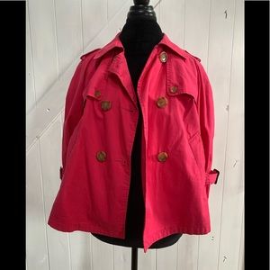 Pink short rain coat
